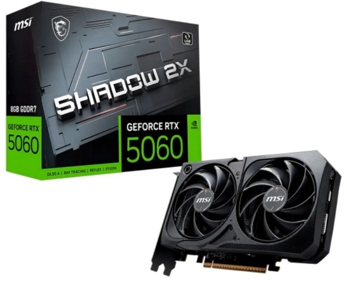 Placa de Vídeo MSI GeForce RTX 5060 Shadow 2X OC 8GB GDDR7